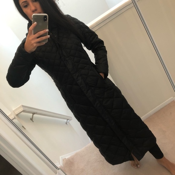 ankle length north face coat